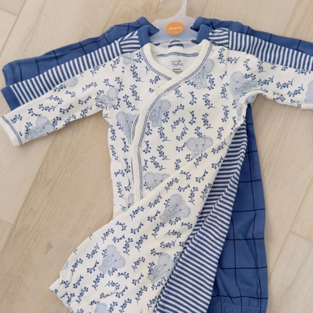 Baby Sleepwear Set with Elephant and Floral Print